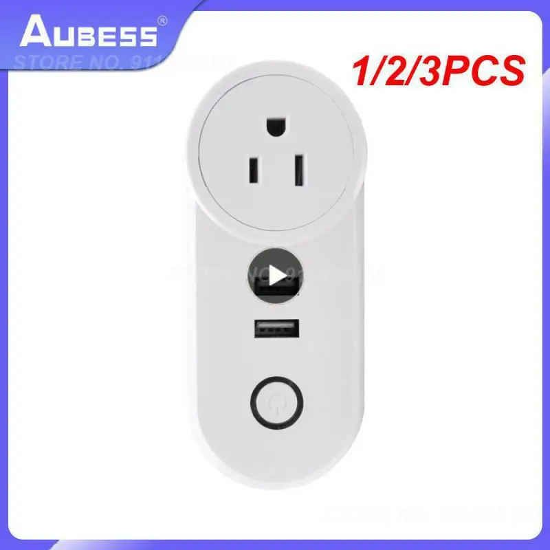 1/2/3PCS Woolley Wifi Smart Plug с USB зареждане EU UK САЩ безжичен изход Dual USB щепсел таймер дистанционно управление за интелигентен дом