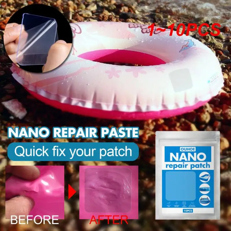  1 ~ 10PCS Nano Repair Patch Swimming Pool Water Pad Tent Waterproof Special Adhesive Outdoor Swimming Ring Repair Patch