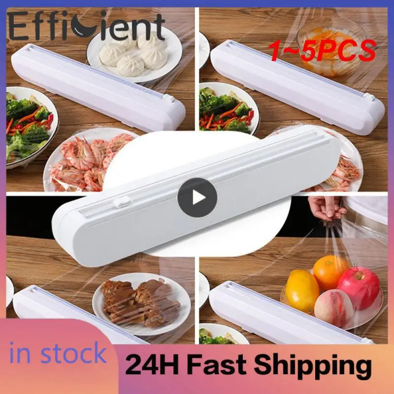 1 ~ 5PCS фиксиране фолио прилепване филм обвивка дозатор храна обвивка дозатор пластмасов остър нож държач за съхранение кухненски инструмент