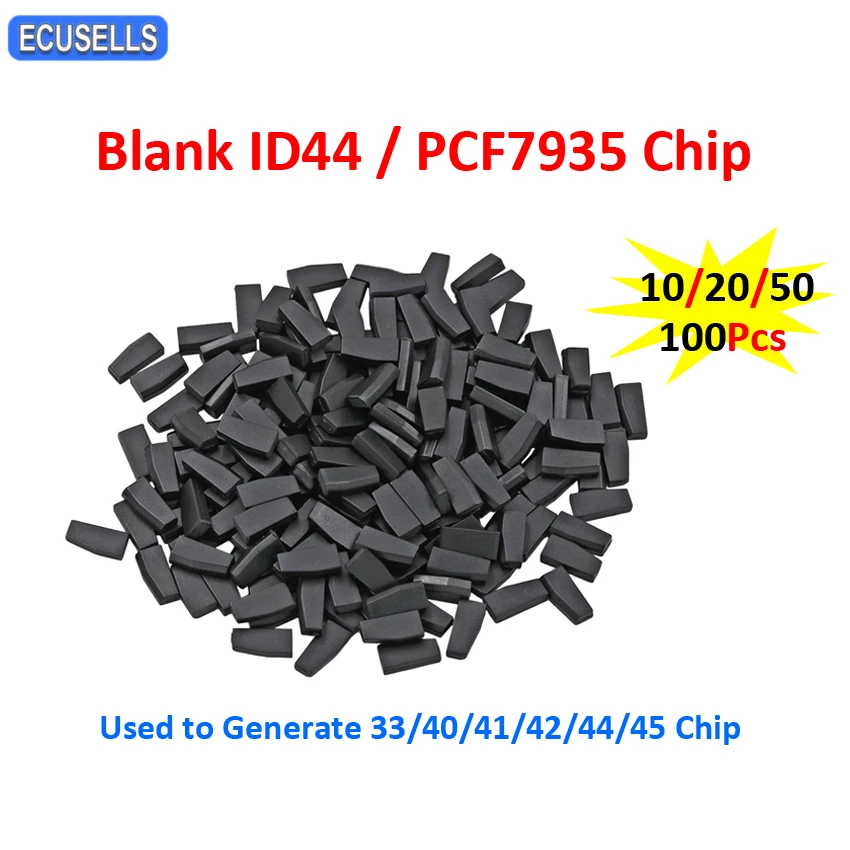 10-100Pcs празен ID44 керамичен ключ за кола за генериране на 33/40/41/42/44/45 чип (следпродажбено обслужване) Същото с PCF7935AA PCF7935AS чип