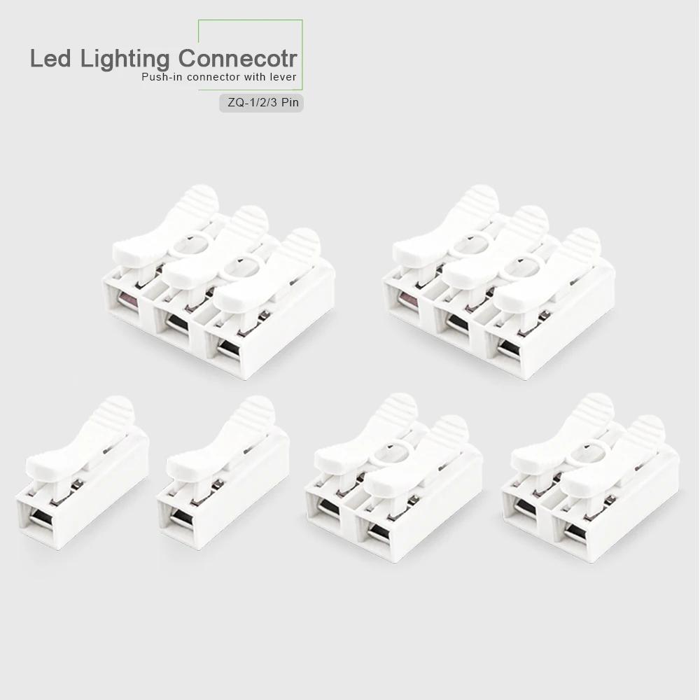 10/50/100PCS PressType Quick LED домашно осветление тел конектор кабел челно снаждане окабеляване терминал блок електрически конектори