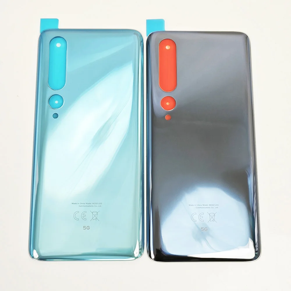 10 бр/лот Оригинално задно стъкло за Xiaomi Mi 10 5G задна врата на батерията mi10 Подмяна на капака на задния корпус с лого CE