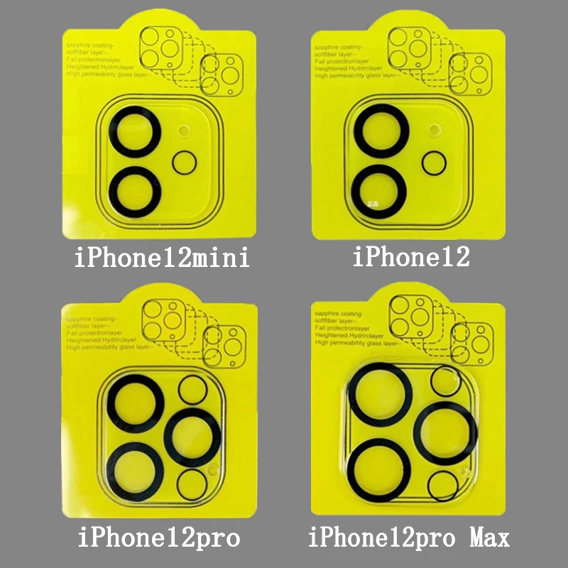 1000pcs/lot 3D Full Covered Back Camera lens Tempered Glass protector For iphone 13 12 pro max/11 Pro Max/11 pro/12 mini