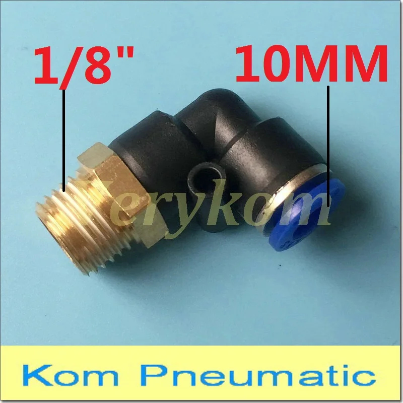 100X Verykom PL 10-01 пневматичен лакът мъжки въздушен монтаж 10MM до 1/8