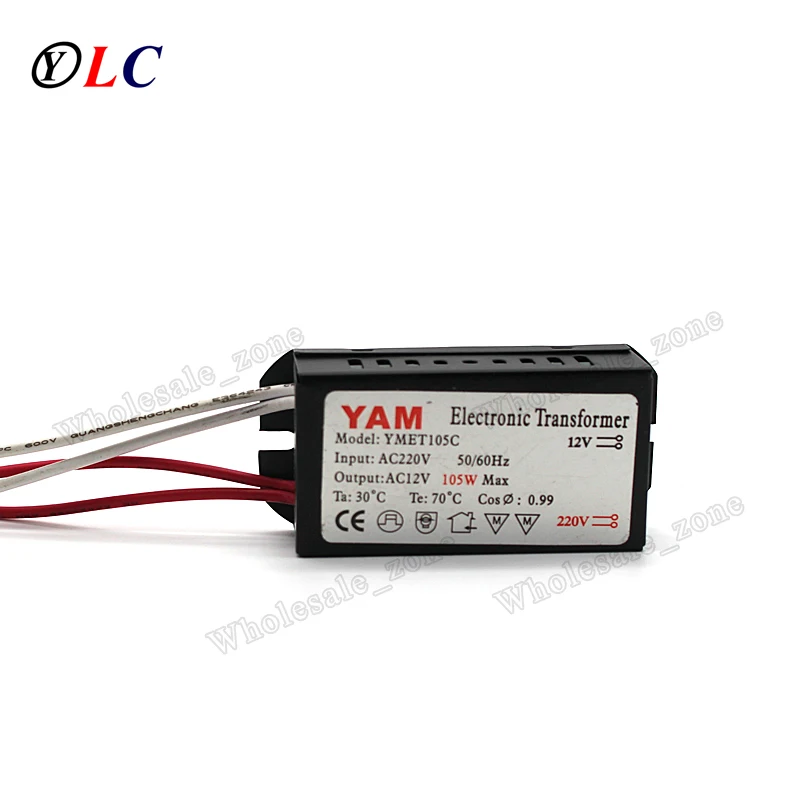 105W AC 220V до 12V халогенна G4 крушка лампа LED драйвер захранващ конвертор електронен трансформатор
