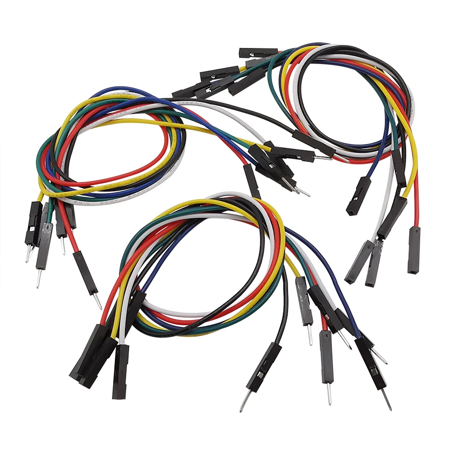 10Pcs 2.54mm мъжки женски кабелен конектор 1P-1Pin DIY комплекти електронни проводници Breadboard джъмпер кабел за Arduino 20CM
