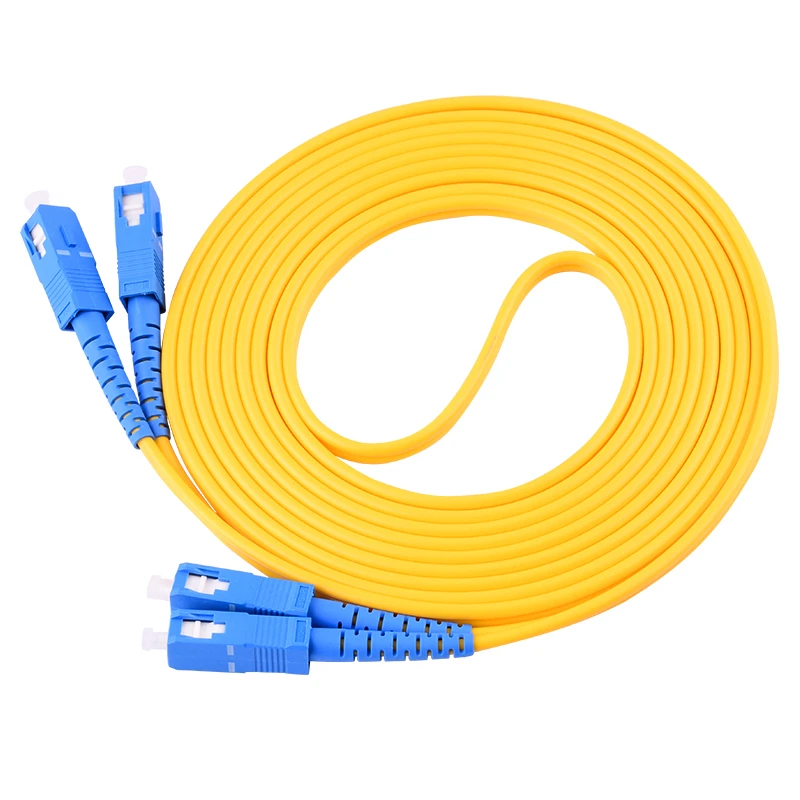10pcs SC-SC оптичен пач кабел 1M 2M 3M 5M 7M 10M дуплекс Singlemode кабел SC UPC оптично влакно джъмпер SM DX безплатна доставка