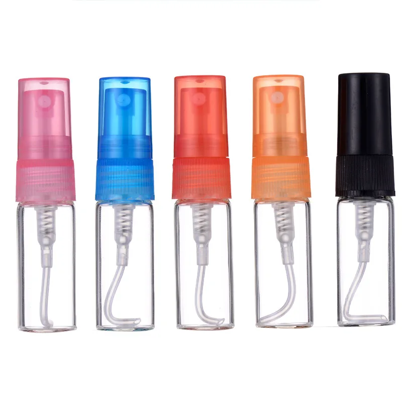 10PCS/партида Прозрачни стъклени парфюмни течни бутилки за пръскачка помпа Примерни флакони Преносим мини бутилка пулверизатор за пътуване