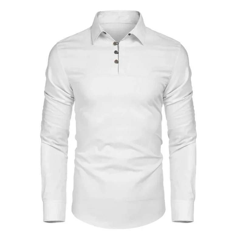 2023 Мъжка нова есенна и зимна мода Ежедневна памучна ленена риза с дълъг ръкав Мъжка риза с дълъг ръкав