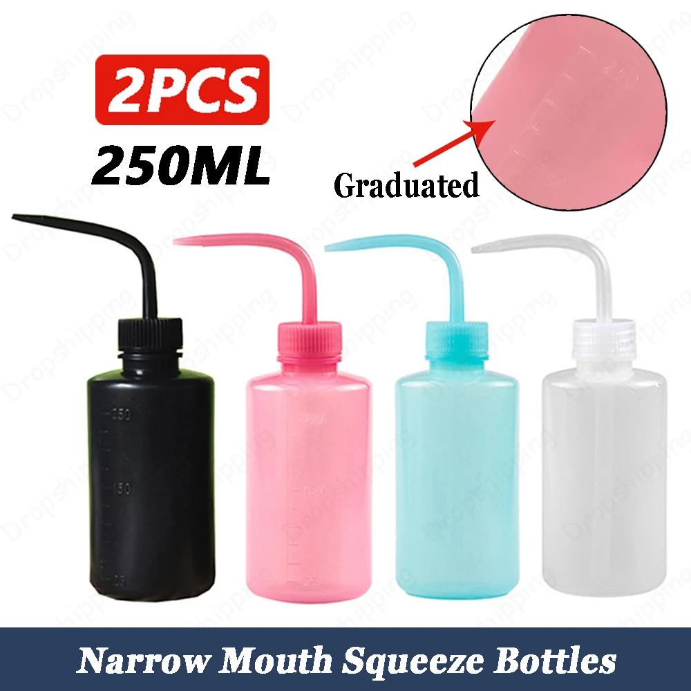 2PCS 150ML Изстискайте бутилка сочни саксийни растения поливане саксия лакът тесен устата дълга тръба поливане може течен пластмасов контейнер