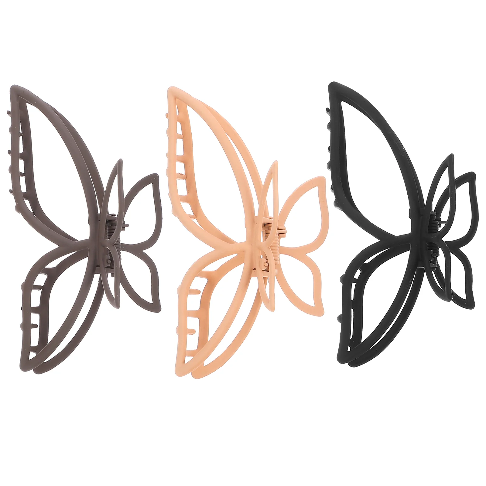 3 бр. Матирано щифтове за коса за ролки Пеперуда нокът триизмерен стил инструменти клипове пластмасови жени