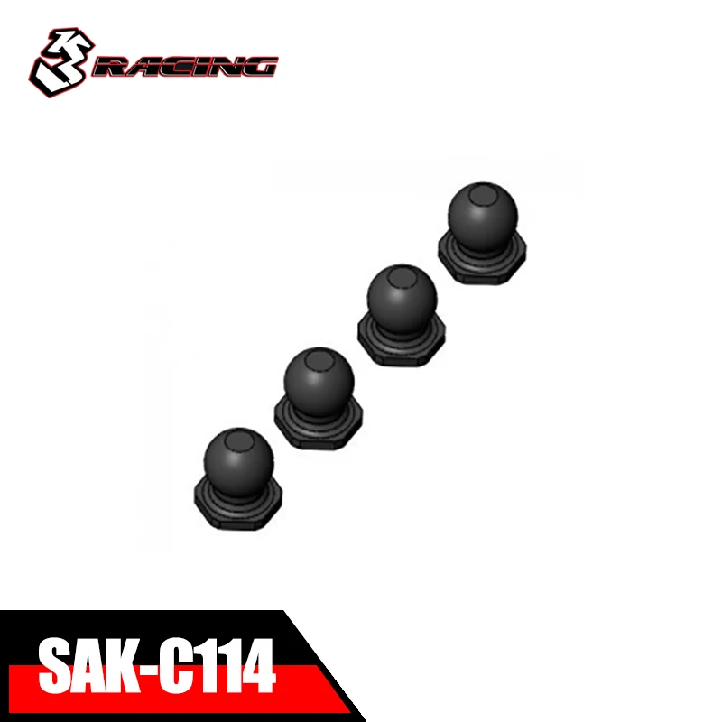 3Състезателни части SAK-C114 Окачване Pivot топка 4.8mm (стомана) за CERO SPORT 1/10 RC Touring Car Оригинални аксесоари