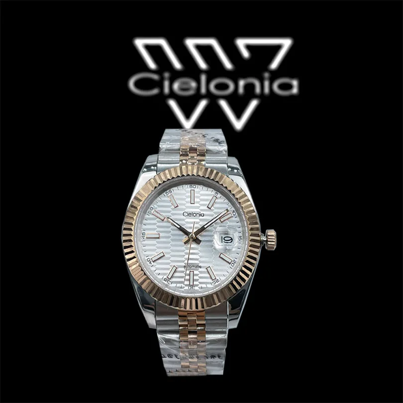  41MM моден мъжки часовник, висококачествено механично движение, персонализирано лого и водоустойчив, сапфирен кристал, 904L неръждаема стомана