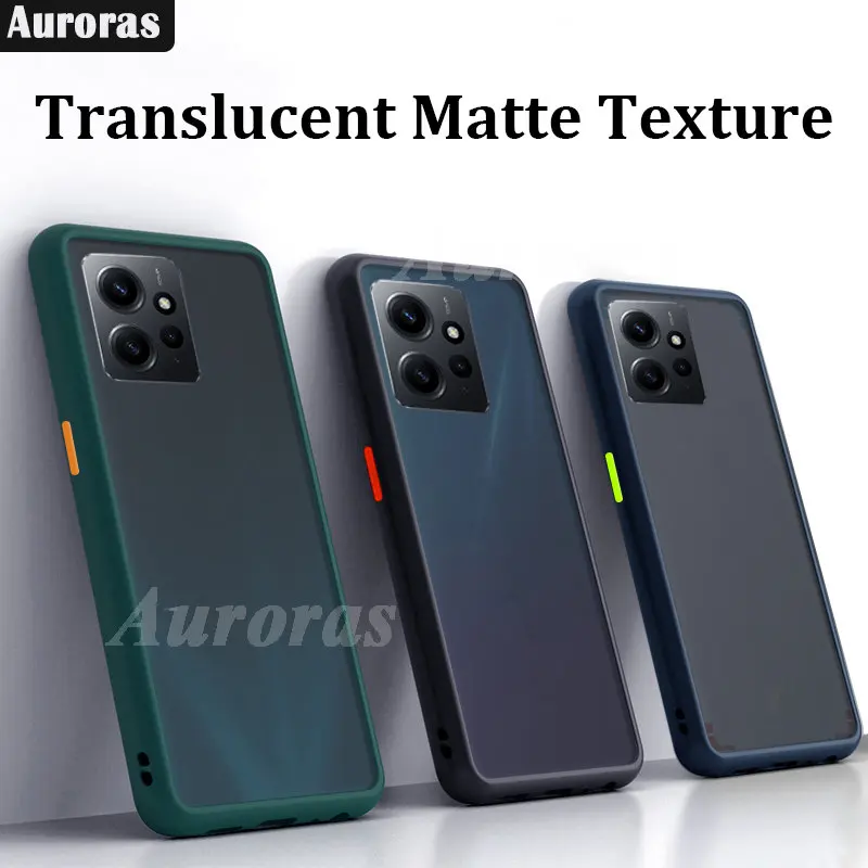 Auroras For Redmi Note 12 Pro Plus 5G Case Matte Hard Cover Translucent Skin Shockproof Case For Redmi Note 12 4G Cover Funda