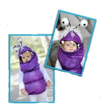 Boo чудовище костюм деца Boo Monsters Inc Вдъхновен костюм с качулка Boo, костюм на лилаво чудовище