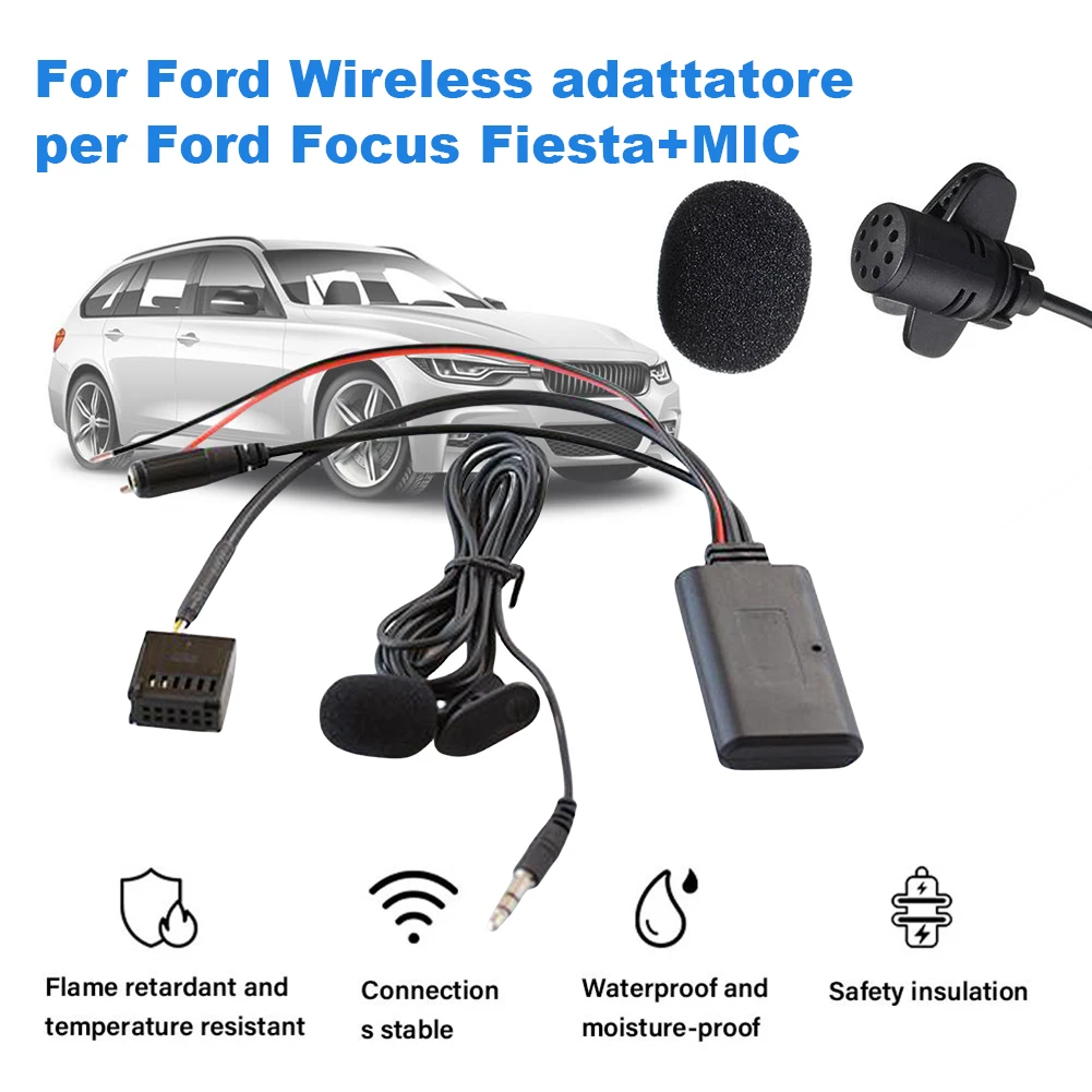 Car Bluetooth-съвместим адаптерен кабел AUX IN безжичен Bluetooth-съвместим модул аудио MP3 музикален адаптер за Ford Mondeo C-Max