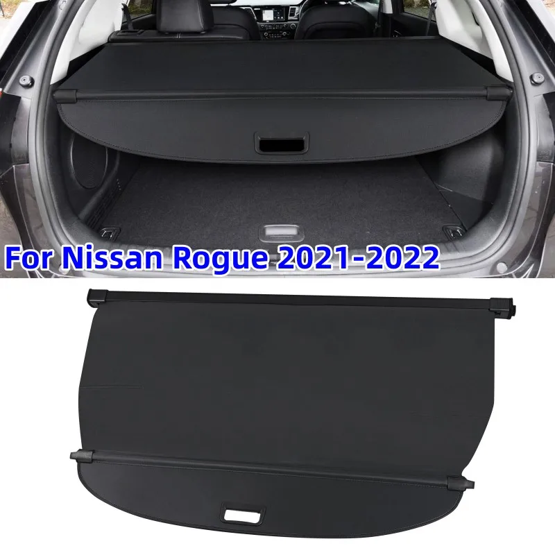 Car багажник товарен капак черен прибиращ се заден товар сигурност щит сянка водоустойчив за Nissan Rogue 2021-2022