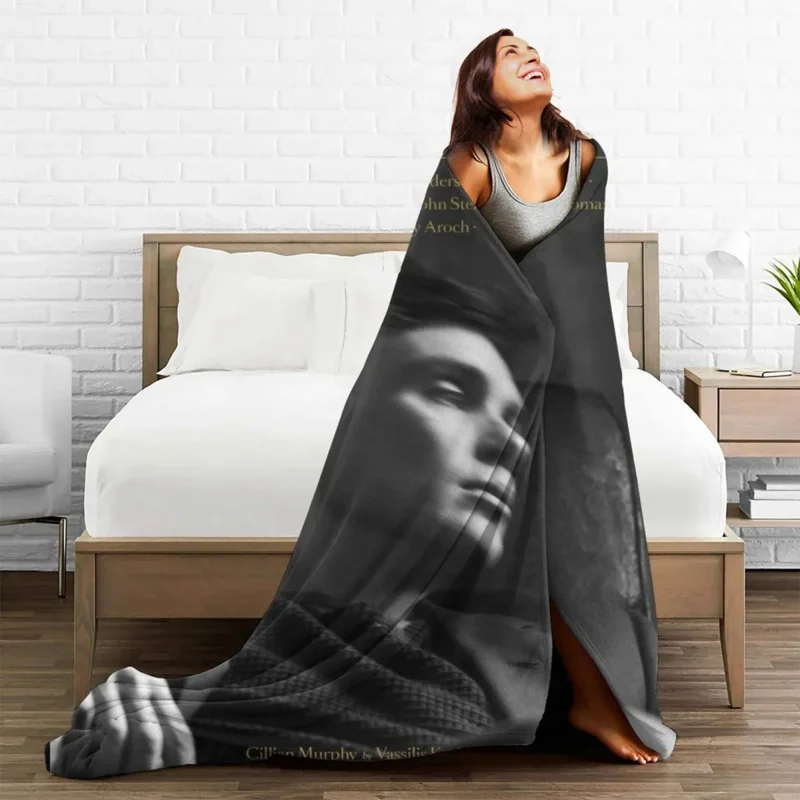 Cillian Murphy Одеяла Фланела есен/зима актьор преносим супер топло хвърлят одеяло за легло диван покривка