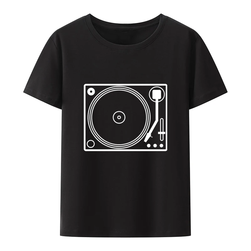 Classic Vinyl Record Black White Modal Print T Shirt Men Women Hip-hop Casual Shirt Summer Short-sleev O-neck Fashion Tops