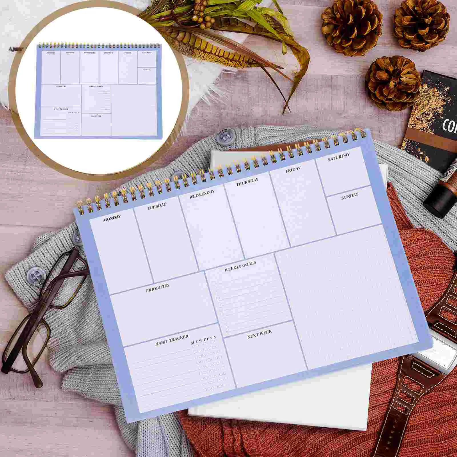 Daily Planner Notepads График Planner Notepad To Do List Откъсване на бележка Писане на бележник Организатор Работа Домашен офис
