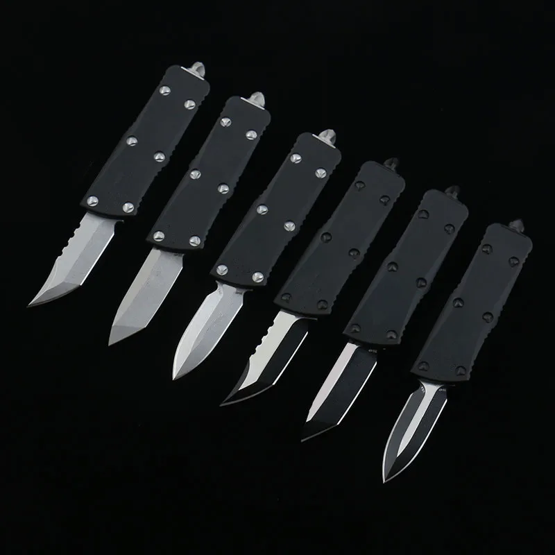 DQF версия MiRo-M джобен нож полезност EDC инструменти кухненски ножове 6061-T6 авиационна алуминиева сплав черен титан D2 стомана Outdoo