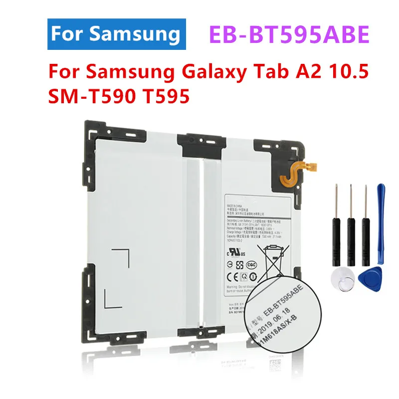 EB-BT595ABE За SAMSUNG 7300mAh батерия за подмяна на таблет за Samsung Galaxy Tab A2 10.5 SM-T595 T590 + безплатни инструменти