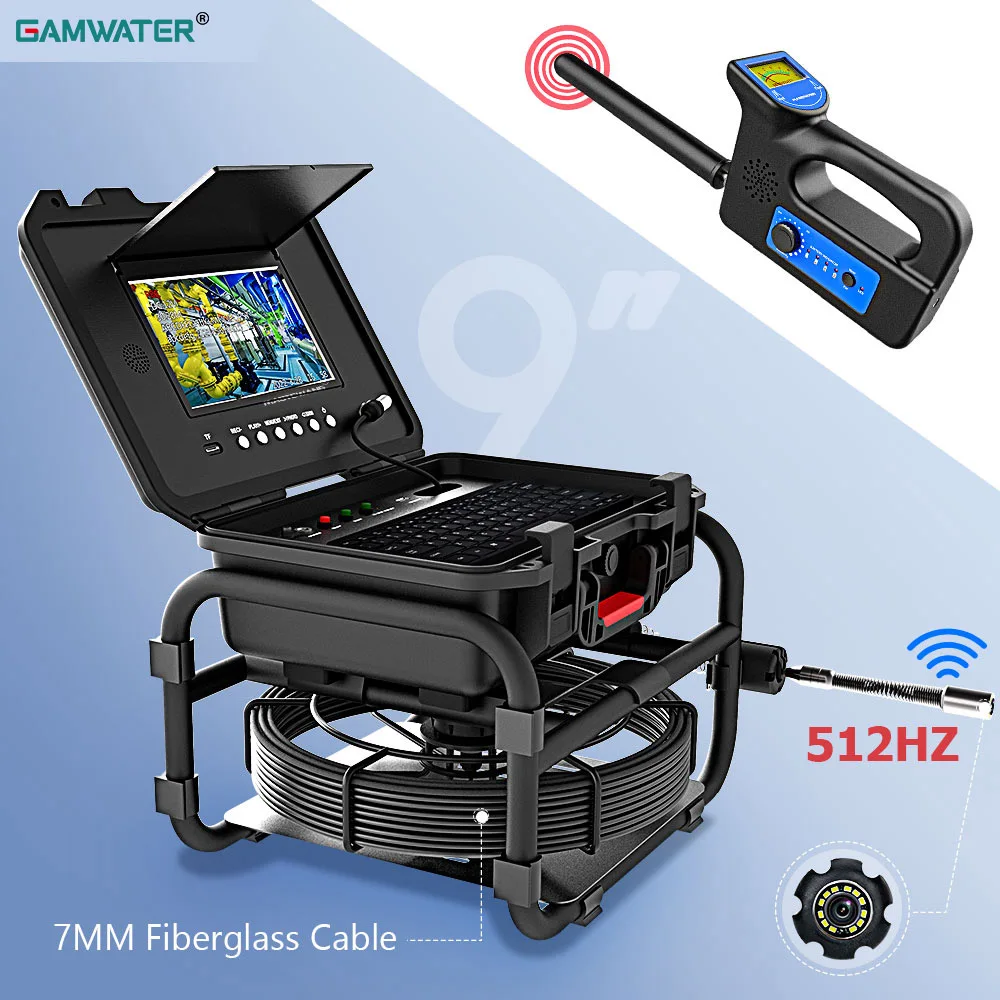 GAMWATER тръба инспекция камера с 512HZ локатор 9 