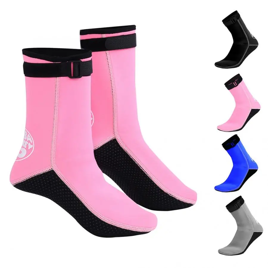 HISEA Чорапи за гмуркане Неопрен с дебелина 3 мм Чорапи за гмуркане с шнорхел Анти-хлъзгане Анти-студено плуване Обувки за гмуркане Чорапи за плажно гмуркане