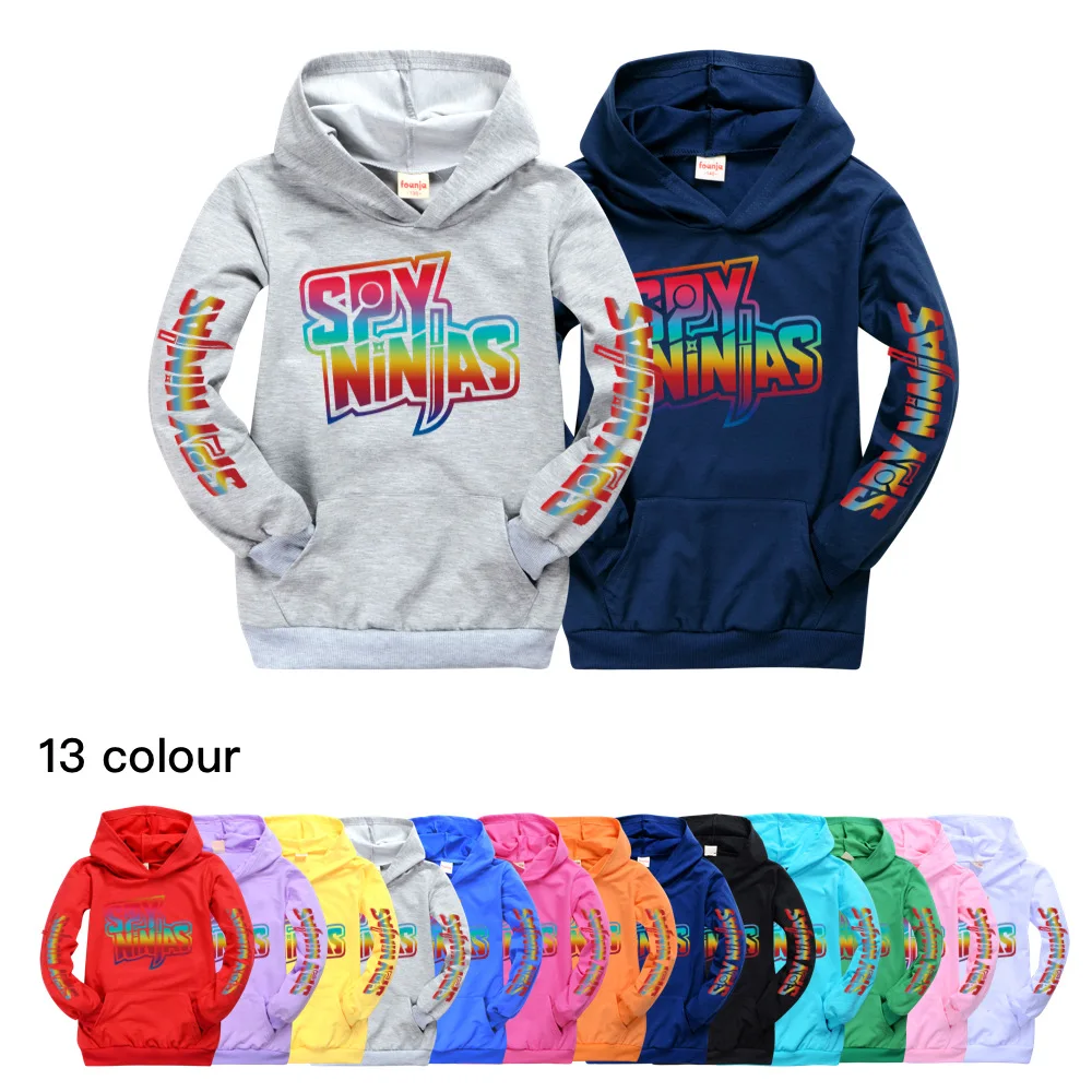 Hoodies for Teen Girls Cotton Toddler Fall Clothes SPY NINJA Casual Pocket Sweater for Boys Big Kids Hoodie Baby Sweatershirt