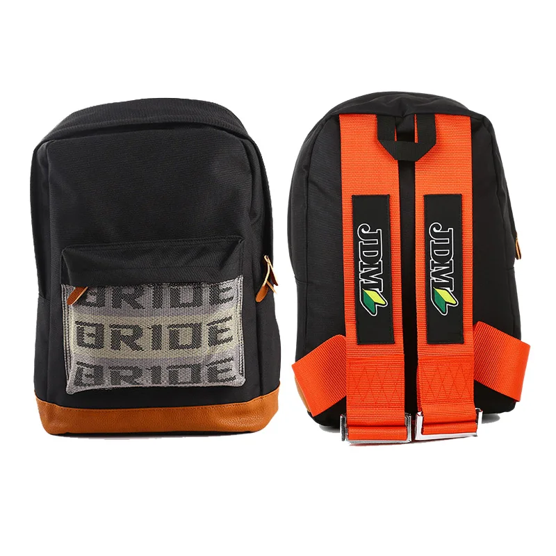 JDM стил състезателни предпазен колан раница авто кола платно чанта с колан ремъци Обратно в училище подарък