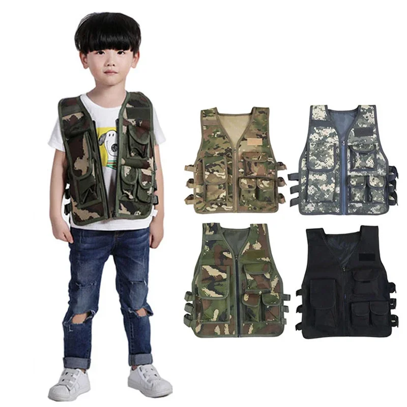 Kids Army Tactical Military Uniforms Hunting Combat Vest Special Costumes Forces Children Camouflage Jungle Clothing