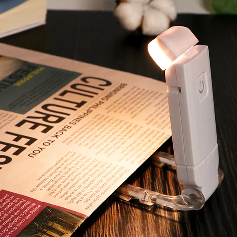  LED светлина за книги Регулируема USB акумулаторна светлина за четене Защита на очите Нощна светлина Преносима отметка Четене на клип Бюро светлина