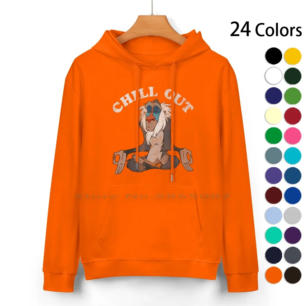 Lion King Rafiki Chill Out Meditation Graphic Pure Cotton Hoodie Sweater 24 цвята Медитация Chill Out Lion King Rap 100%