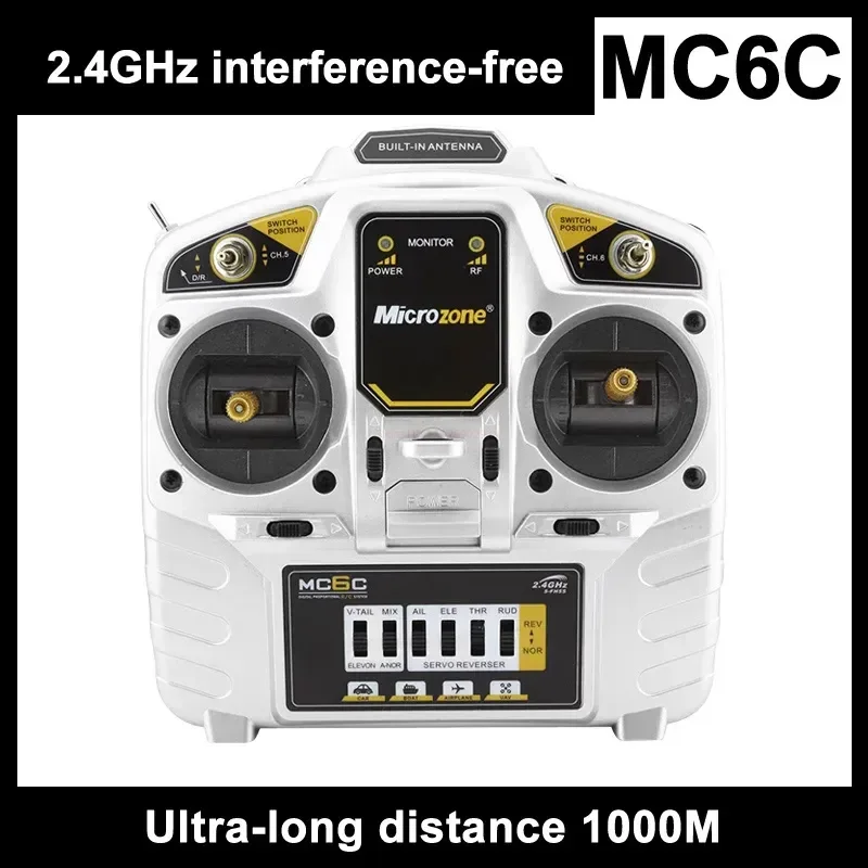 Microzone Mc6c 2.4g 6ch контролер предавател приемник радио система за Rc самолет дрон мултиротор хеликоптер кола лодка
