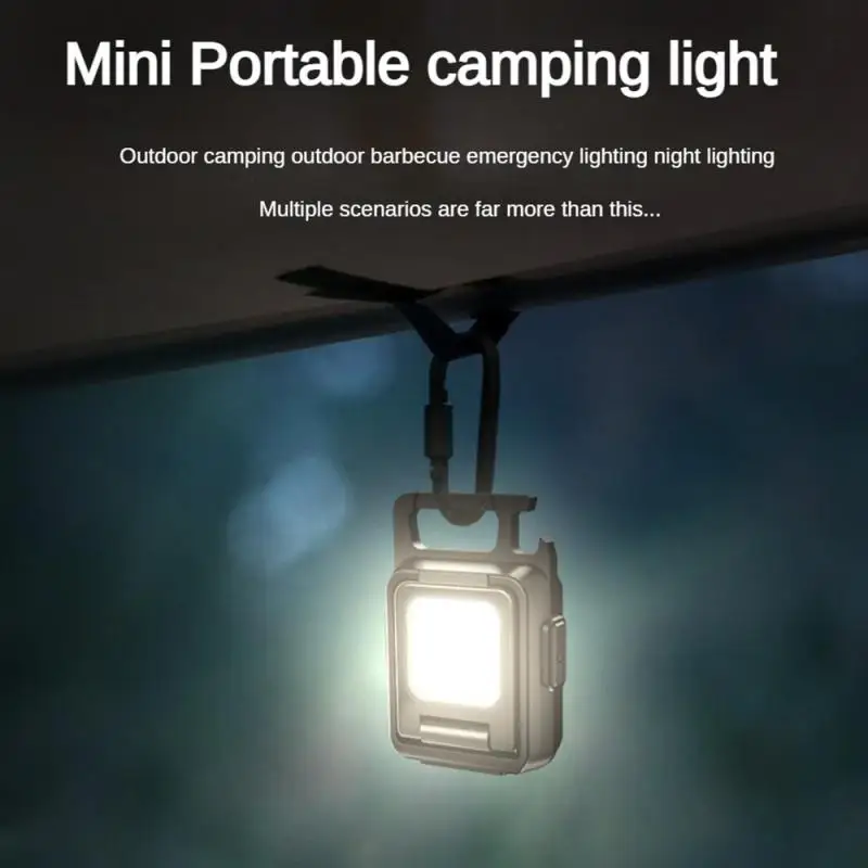 Mini LED фенерче ключодържател светлина многофункционален преносим COB къмпинг фенерчета USB зареждане работни светлини риболов Lanterna