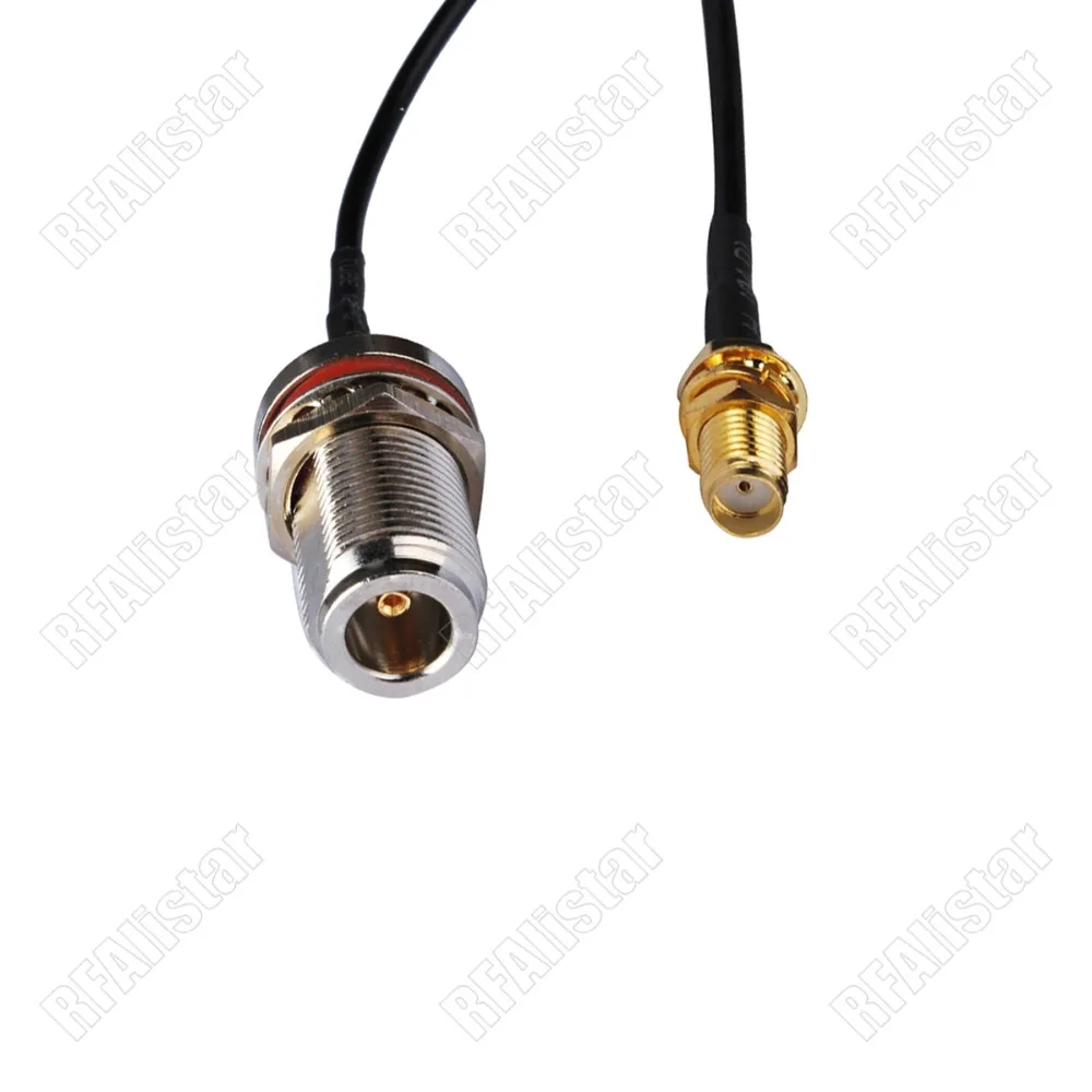 N тип женски преграда О-пръстен към SMA женски жак RF пигтейл коаксиален кабел RG174 ниска загуба 15cm / 30cm / 50cm / 1M / 2M или потребителски заявки