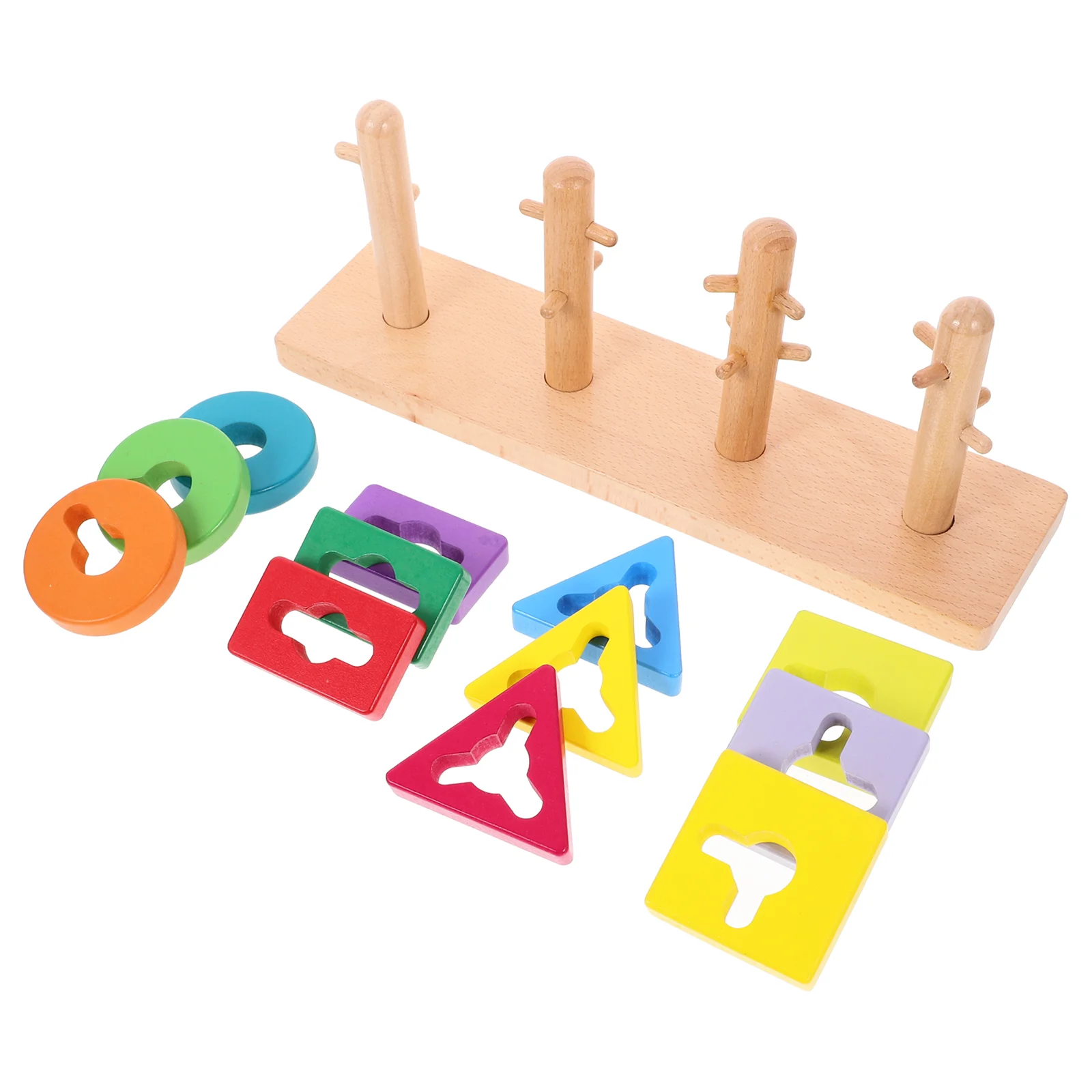 of геометрична форма съвет строителни блокове дървена форма съвпадение играчки образователна играчка