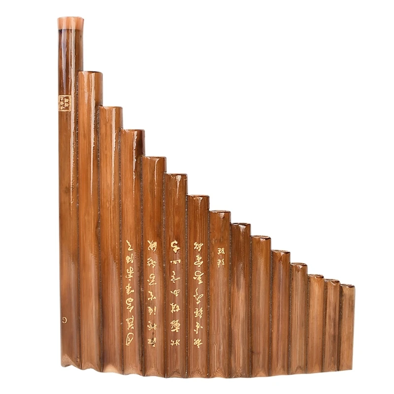 Pan флейта 15 естествени бамбукови тръби Чехли за духови инструменти за KEY духов инструмент