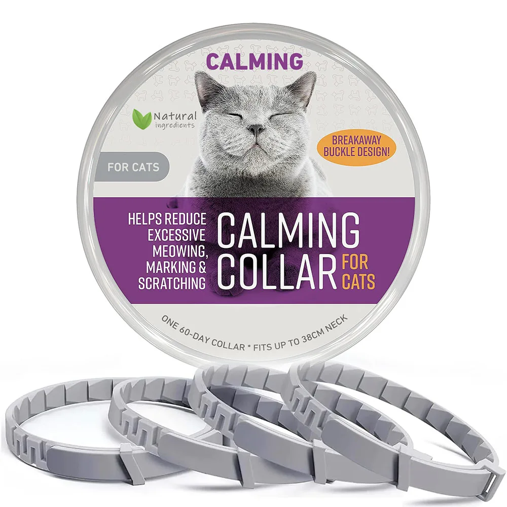 Pet Cat успокояваща яка & Pet Anti тревожност продукти котешки спокоен феромони яка куче котка стрес облекчение релаксиращ яка за коте