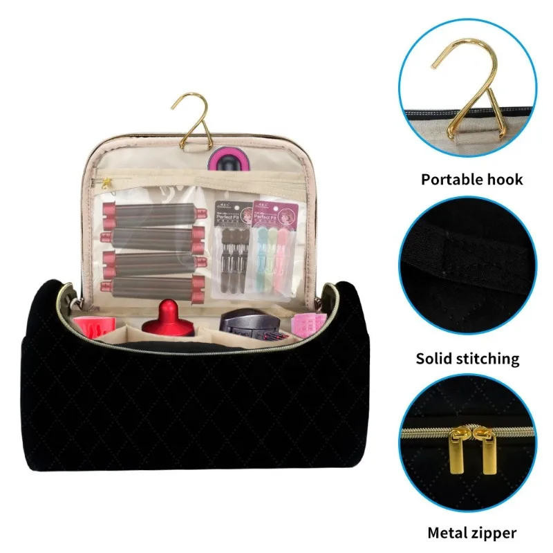 Portable ръчен грим чанта кърлинг желязо организатор пътуване съхранение тоалетни принадлежности чанта куфар торбичка пътуване случай обувки опаковане чанта