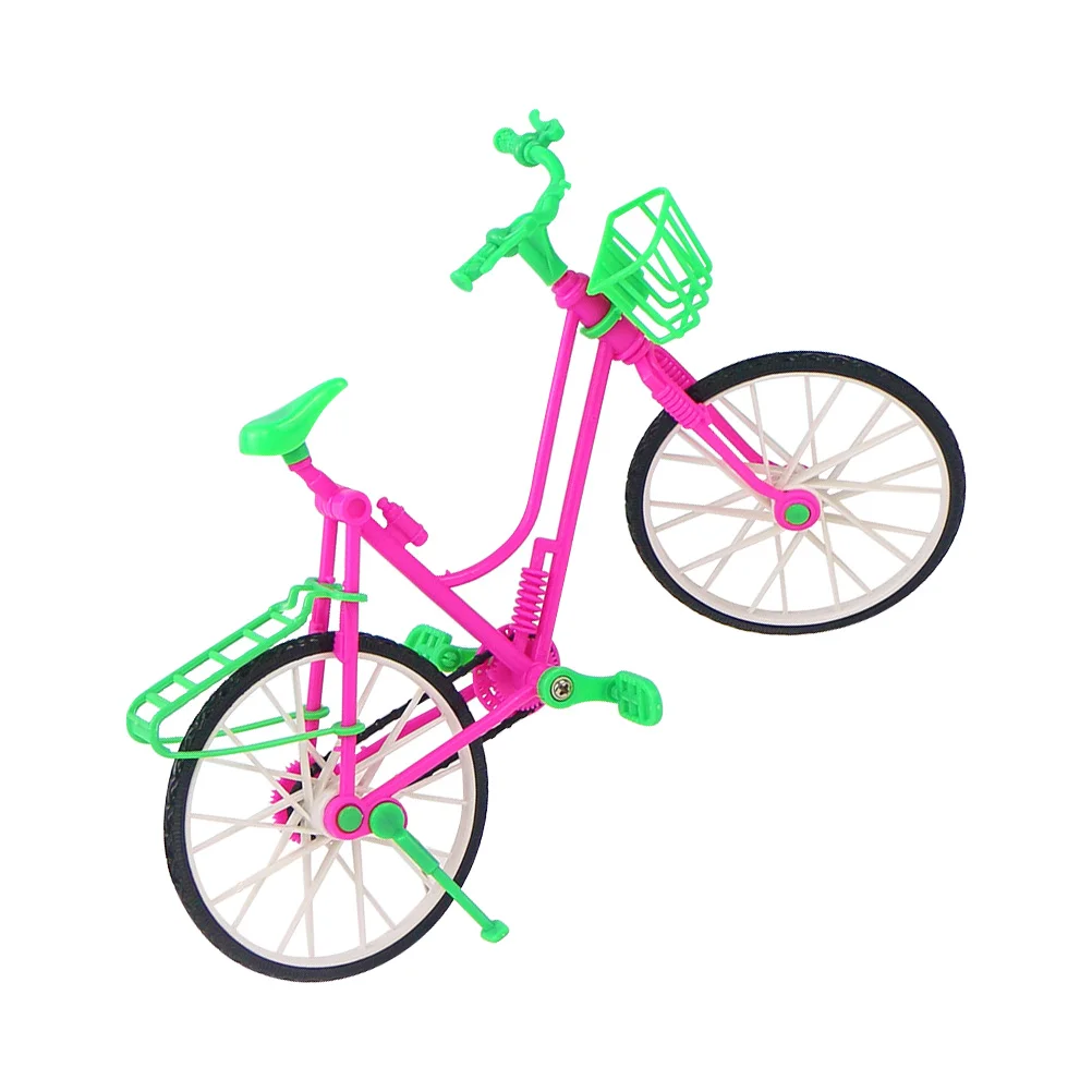 Props симулация велосипед бебе miniture декорация украшение пластмасови момичета миниатюрни велосипеди