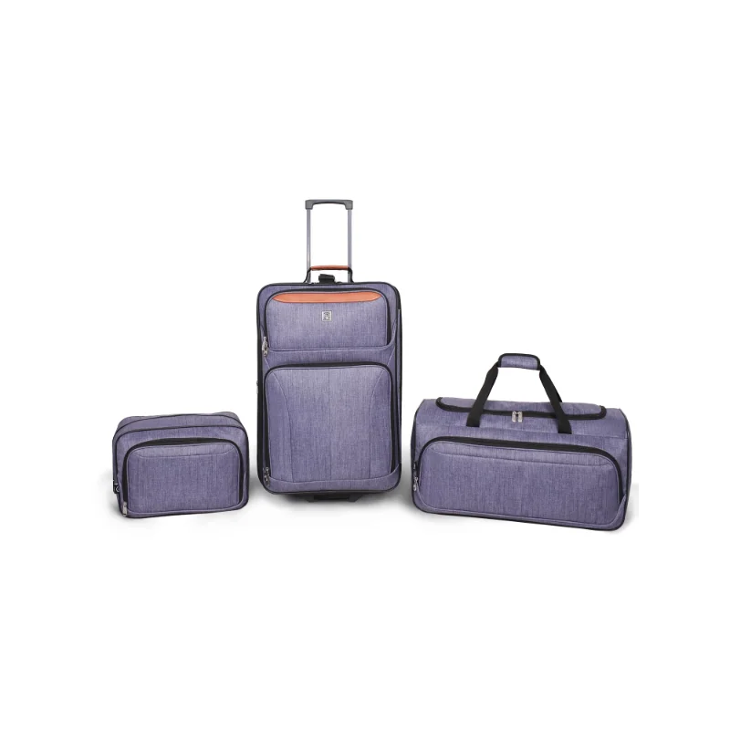 Protege Gray 3pc Комплект за багаж за пътуване, 24