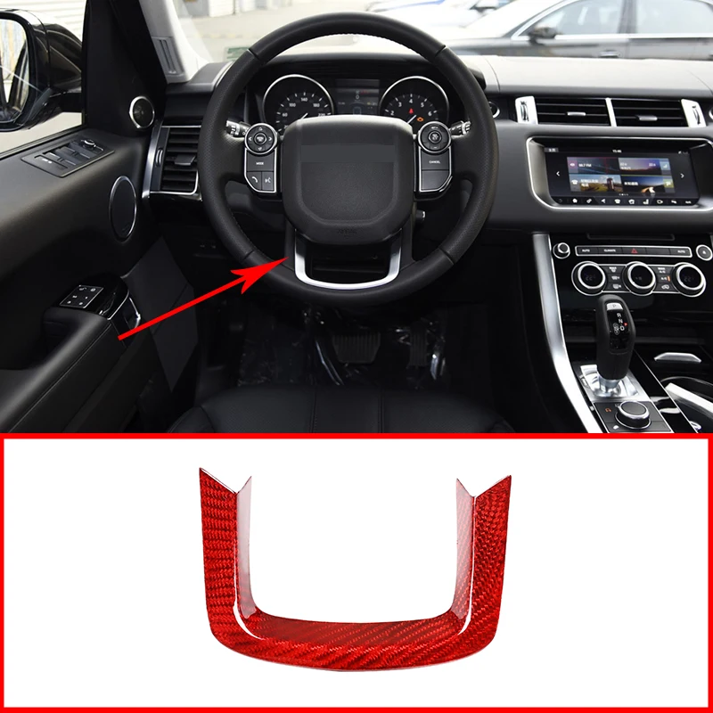 Real Red Carbon Fiber Car Steering Wheel Decoration Trim Интериорни аксесоари за Land Rover Discovery Sport L550 2020