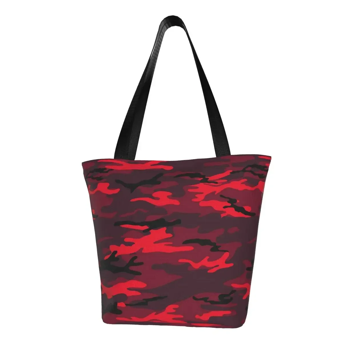 Red Camo чанта за пазаруване армия камуфлаж модерни чанти полиестер открит голяма пазарска чанта дама дизайнер пазарски чанти