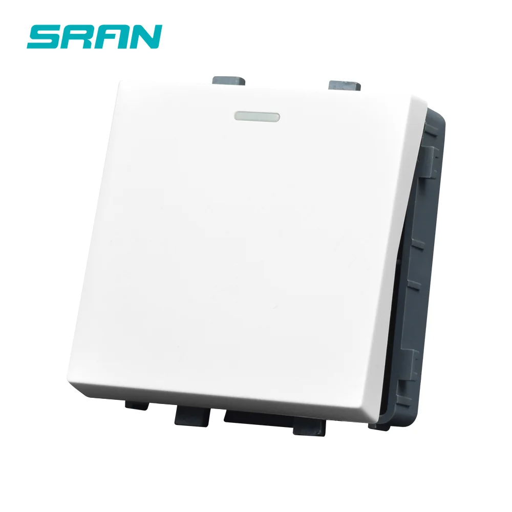 SRAN 52*52 1gang 1/2/3way Rocker превключвател функция модул аксесоари подходящ за 86mm * 86mm панели A серия Switch гнездо
