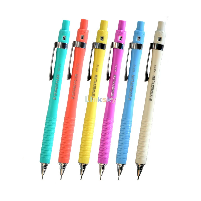 Steadler Механичен молив 925 75, 0.5mm изберете от 6 цвята на тялото, Macarone нов автоматичен молив, училищни пособия