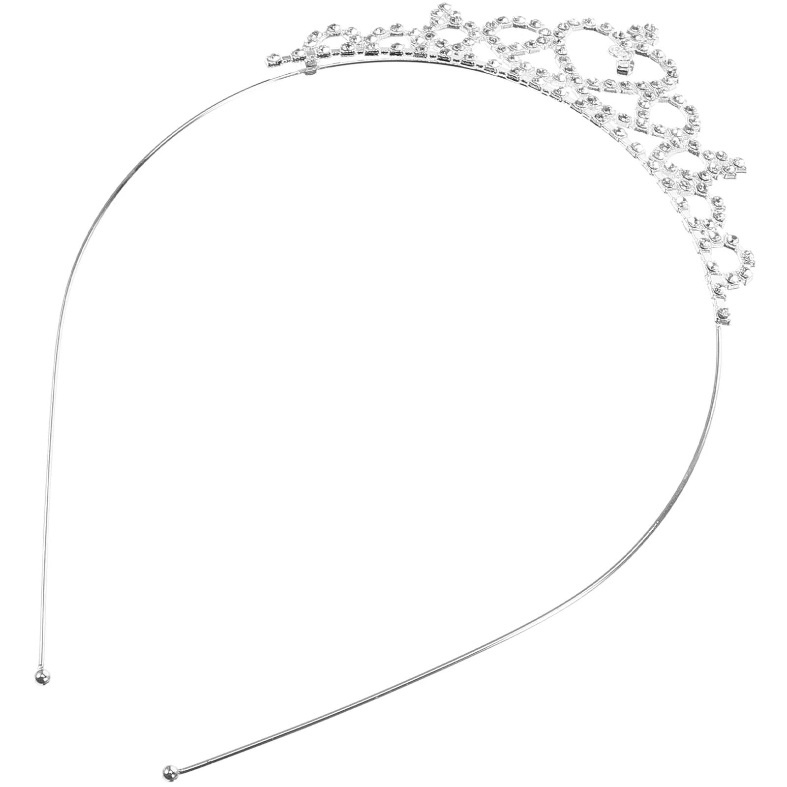 TINKSKY сватбено тържество деца цвете момиче кристал кристали сърце форма корона лента за глава диадема (сребро)