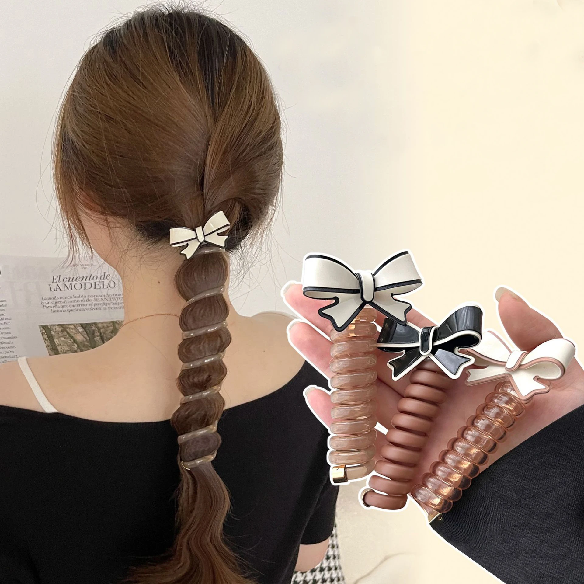 TwinkLei жени елегантен Bowknot коса вратовръзка плитка гумени ленти корейски момичета scrunchies коса аксесоари конска опашка коса въже