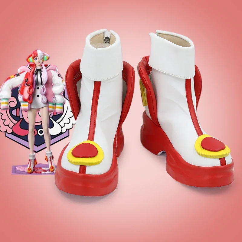 Аниме филм RED UTA PU кожени обувки по поръчка Uta обувки Хелоуин карнавални ботуши