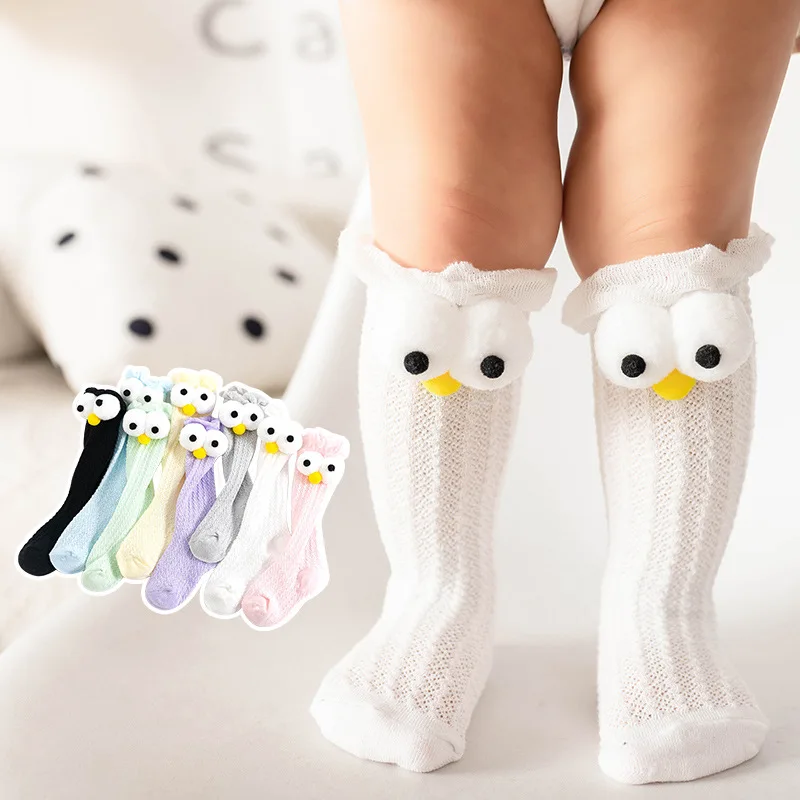 Бебешки чорапи Лятна мрежа 3D Big Eye Mesh Детски чорапи Бебета момчета момичета чорапи Детски детски чорапи 0-4 години момиче чорапи